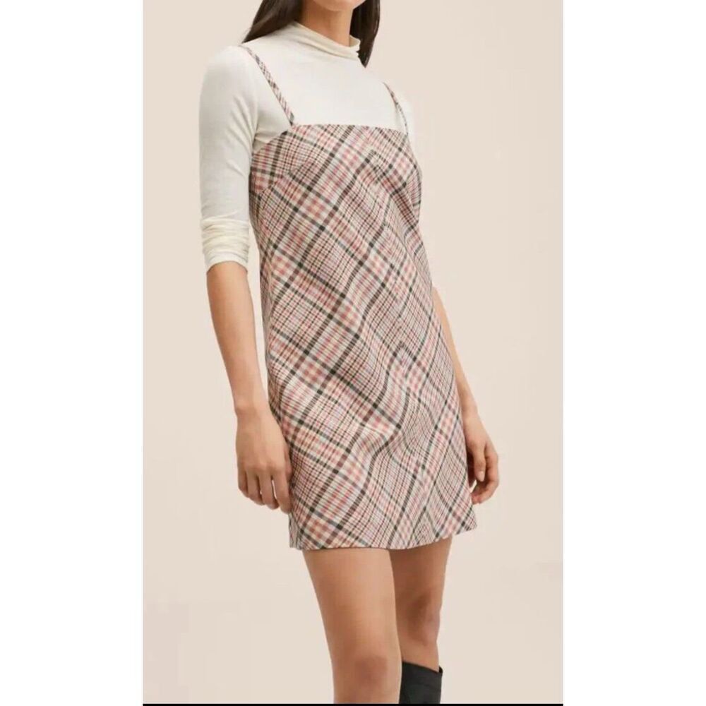 Mango Women's Plaid Mini Dress - Size 8 NWT /002 - MRSP$100